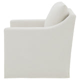 Winter Beige Upholstered Sloped Arm Accent Swivel Chair from Coaster - Luna Furniture