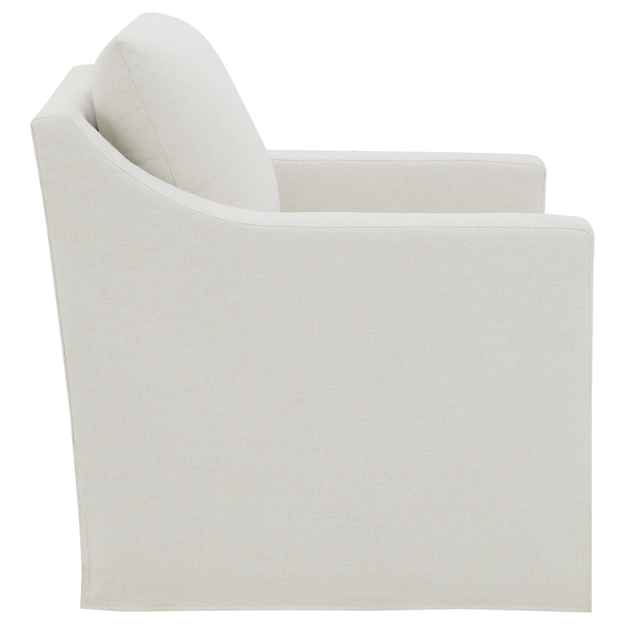 Winter Beige Upholstered Sloped Arm Accent Swivel Chair from Coaster - Luna Furniture