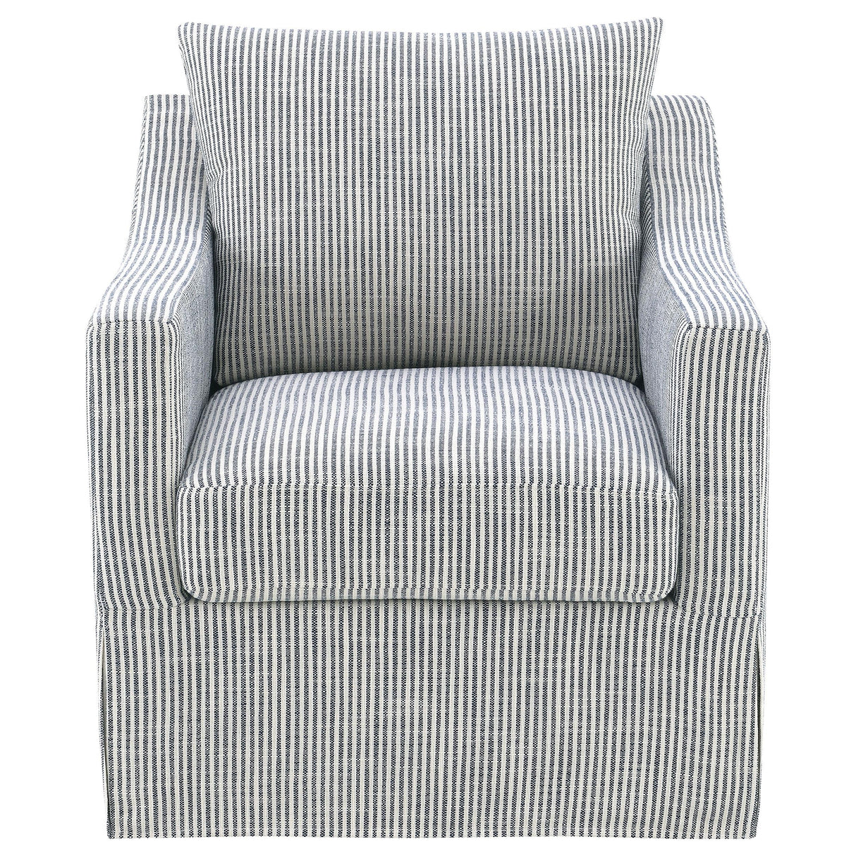 Winter Gray Upholstered Sloped Arm Accent Swivel Chair from Coaster - Luna Furniture