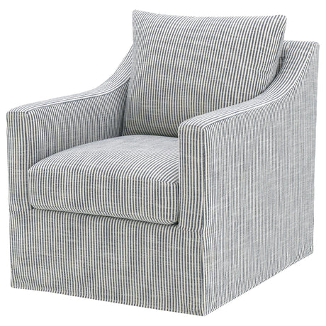 Winter Gray Upholstered Sloped Arm Accent Swivel Chair from Coaster - Luna Furniture