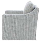 Winter Gray Upholstered Sloped Arm Accent Swivel Chair from Coaster - Luna Furniture
