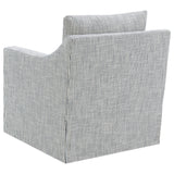 Winter Gray Upholstered Sloped Arm Accent Swivel Chair from Coaster - Luna Furniture