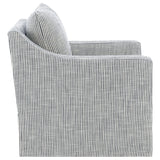 Winter Gray Upholstered Sloped Arm Accent Swivel Chair from Coaster - Luna Furniture