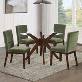 Zen 5-Piece Dining Set with Green Velvet Chairs from Steve Silver - Luna Furniture
