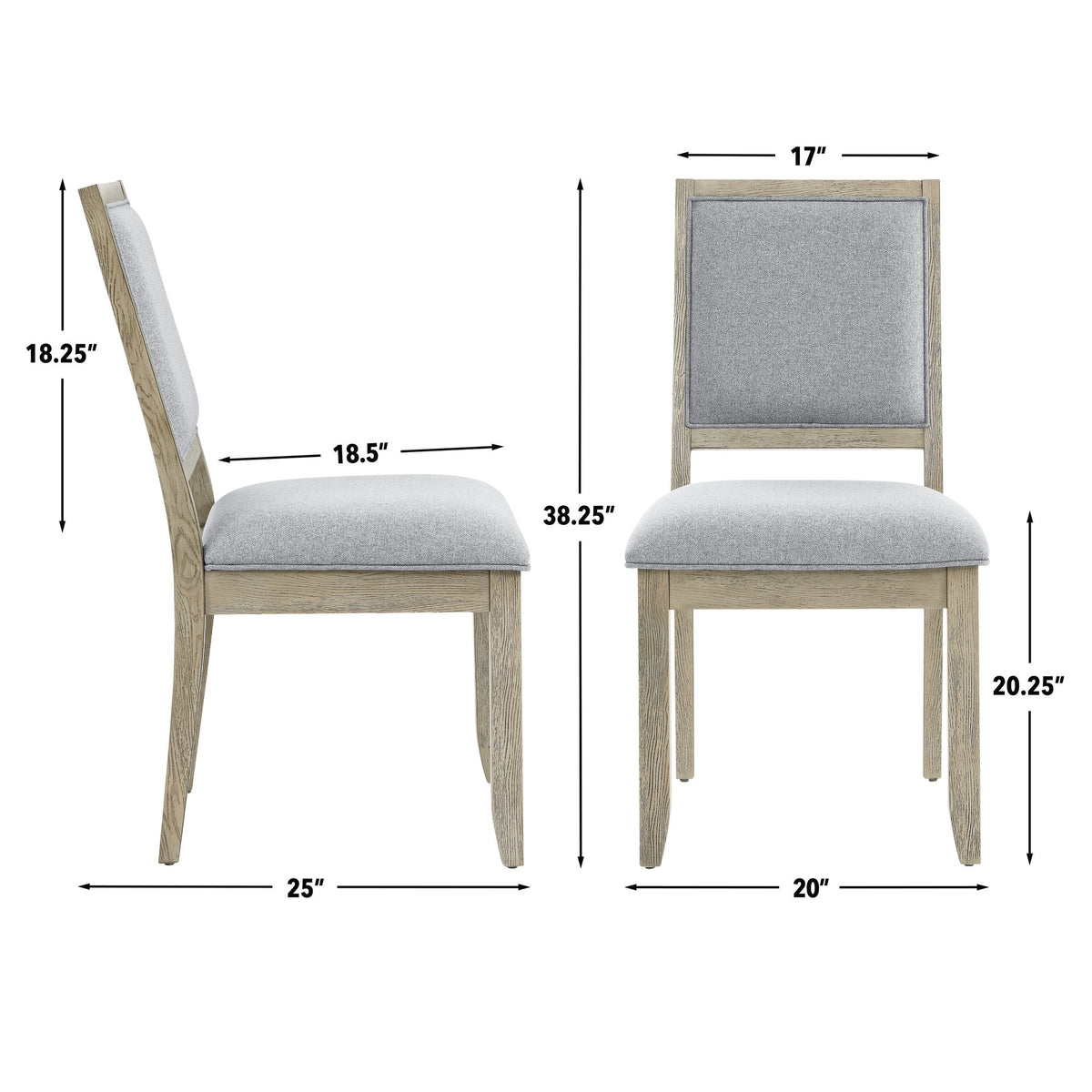 Carena Gray Side Chair, Set of 2 from Steve Silver - Luna Furniture