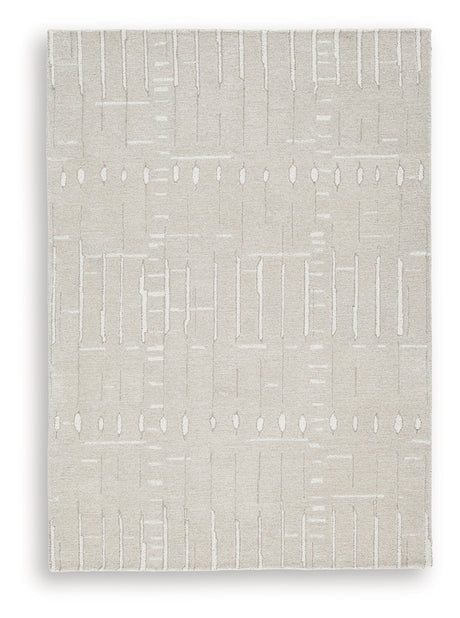Wolbert Tan/Ivory Medium Rug from Ashley - Luna Furniture