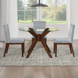 Zen 5-Piece Dining Set with Gray Velvet Side Chairs from Steve Silver - Luna Furniture