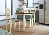 Woodanville Cream/Brown Dining Table and 2 Chairs from Ashley - Luna Furniture