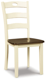 Woodanville Cream/Brown Dining Table and 2 Chairs from Ashley - Luna Furniture