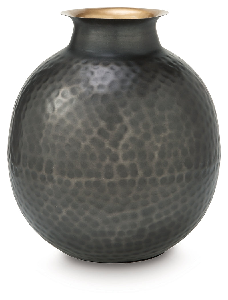Woody Pewter/Gold Finish Vase from Ashley - Luna Furniture