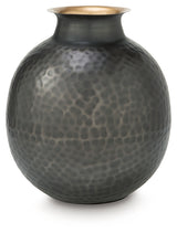 Woody Pewter/Gold Finish Vase from Ashley - Luna Furniture