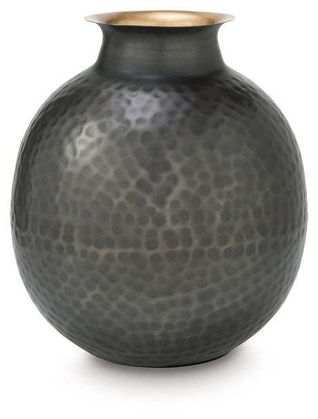 Woody Pewter/Gold Finish Vase from Ashley - Luna Furniture