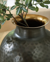 Woody Pewter/Gold Finish Vase from Ashley - Luna Furniture