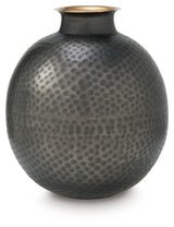 Woody Pewter/Gold Finish Vase from Ashley - Luna Furniture