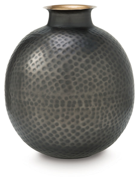 Woody Pewter/Gold Finish Vase from Ashley - Luna Furniture