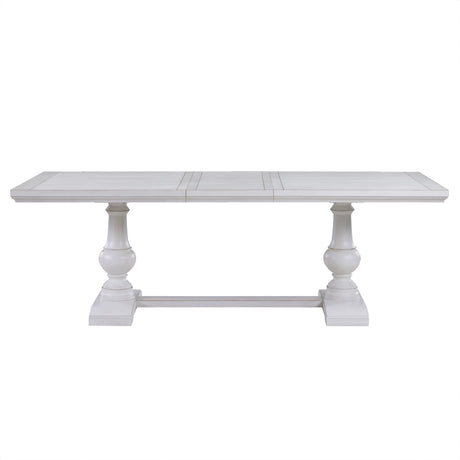 Warren White 72-90″ Rectangular Dining Table with 18″ Leaf from Steve Silver - Luna Furniture