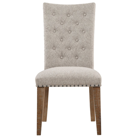 Riverdale Driftwood/Oatmeal Upholstered Side Chair, Set of 2 from Steve Silver - Luna Furniture
