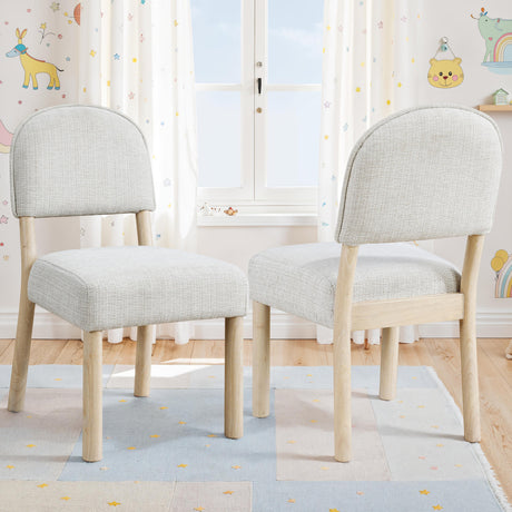 Gabby Washed Oak Soft Fabric Kids Side Chair, Set of 2 from Steve Silver - Luna Furniture