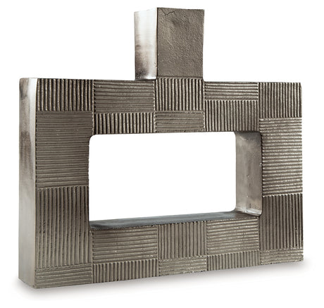 Wrengrove Antique Nickel Finish Vase from Ashley - Luna Furniture