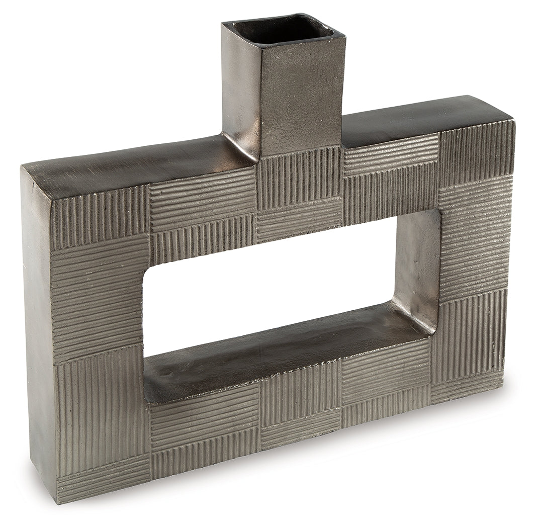 Wrengrove Antique Nickel Finish Vase from Ashley - Luna Furniture