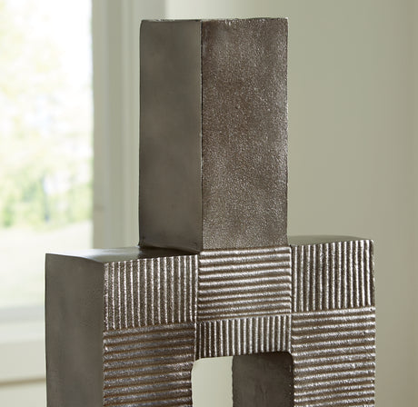 Wrengrove Antique Nickel Finish Vase from Ashley - Luna Furniture