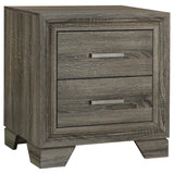 Wright Brown Oak 2-Drawer Nightstand from Coaster - Luna Furniture