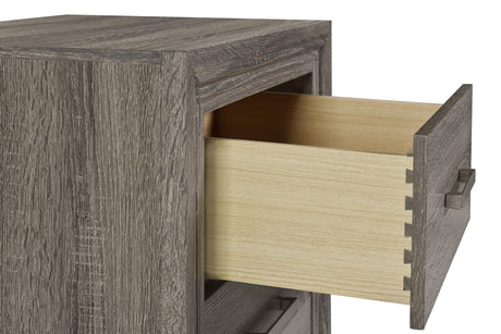 Wright Brown Oak 2-Drawer Nightstand from Coaster - Luna Furniture