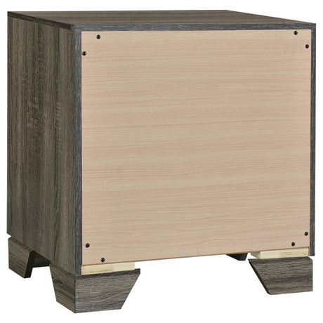 Wright Brown Oak 2-Drawer Nightstand from Coaster - Luna Furniture