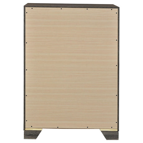 Wright Brown Oak 4-Drawer Chest from Coaster - Luna Furniture