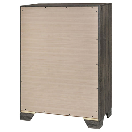 Wright Brown Oak 4-Drawer Chest from Coaster - Luna Furniture