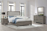 Wright Brown Oak 4-Piece Eastern King Bedroom Set from Coaster - Luna Furniture