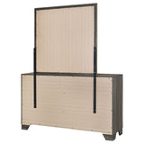 Wright Brown Oak 6-Drawer Dresser and Mirror from Coaster - Luna Furniture