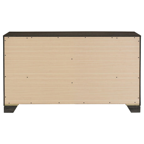 Wright Brown Oak 6-Drawer Dresser from Coaster - Luna Furniture