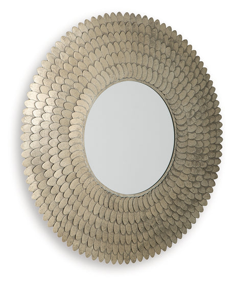 Wrightmund Champagne Finish Accent Mirror from Ashley - Luna Furniture