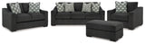 Wryenlynn Sofa, Loveseat, Chair and Ottoman in Onyx from Ashley - Luna Furniture