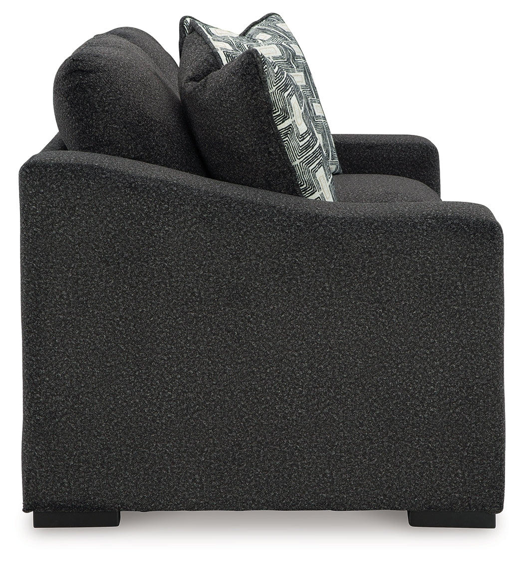 Wryenlynn Sofa, Loveseat, Chair and Ottoman in Onyx from Ashley - Luna Furniture