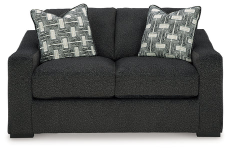 Wryenlynn Sofa, Loveseat, Chair and Ottoman in Onyx from Ashley - Luna Furniture