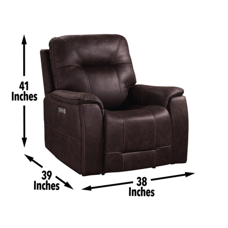 Lexington Canyon Walnut Triple-Power Media Recliner from Steve Silver - Luna Furniture