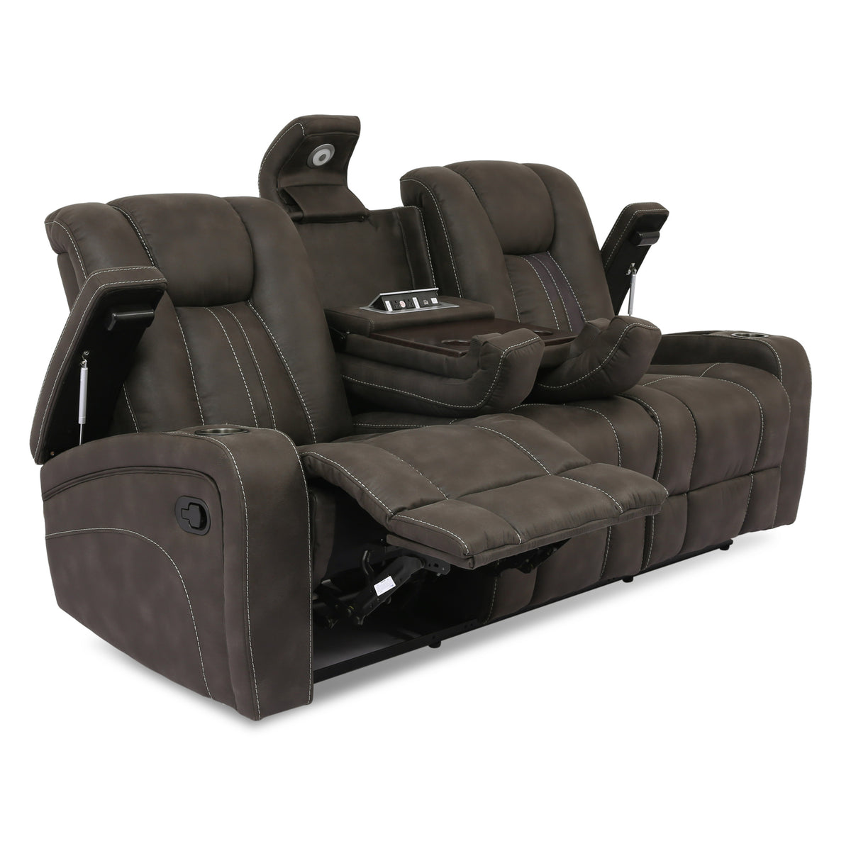 Marlow Charcoal Manual Reclining Sofa from Steve Silver - Luna Furniture