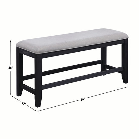 Yves Black 6-Piece Storage Counter Dining Set from Steve Silver - Luna Furniture