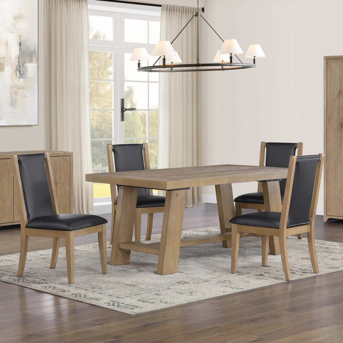 Orinda 5-Piece 72-108-inch Dining Table Set with 4 Side Chairs from Steve Silver - Luna Furniture