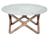 Wyman 3-Piece Round Banswara White Marble Top Table Set from Steve Silver - Luna Furniture