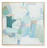 Wynburn White/Blue/Green Wall Art from Ashley - Luna Furniture