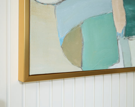 Wynburn White/Blue/Green Wall Art from Ashley - Luna Furniture