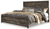 Wynnlow Gray King Panel Bed with Mirrored Dresser and Chest from Ashley Furniture - Luna Furniture