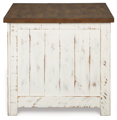Wystfield White/Brown Coffee Table and 2 End Tables from Ashley - Luna Furniture