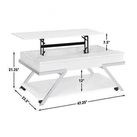 Zena Lift-Top Cocktail Table with Casters from Steve Silver - Luna Furniture