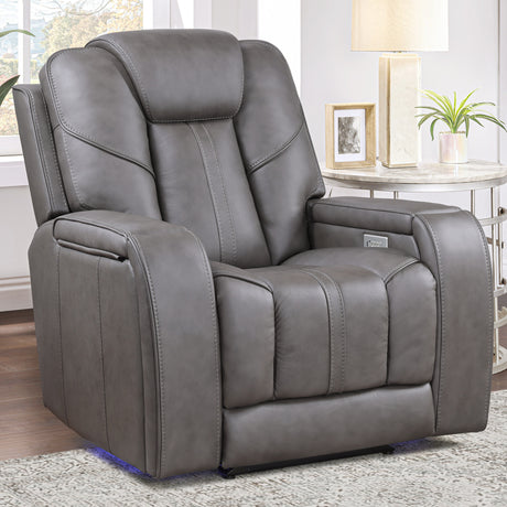 Daniel Triple Power Home Theater Leather Recliner with Built-in Speakers from Steve Silver - Luna Furniture