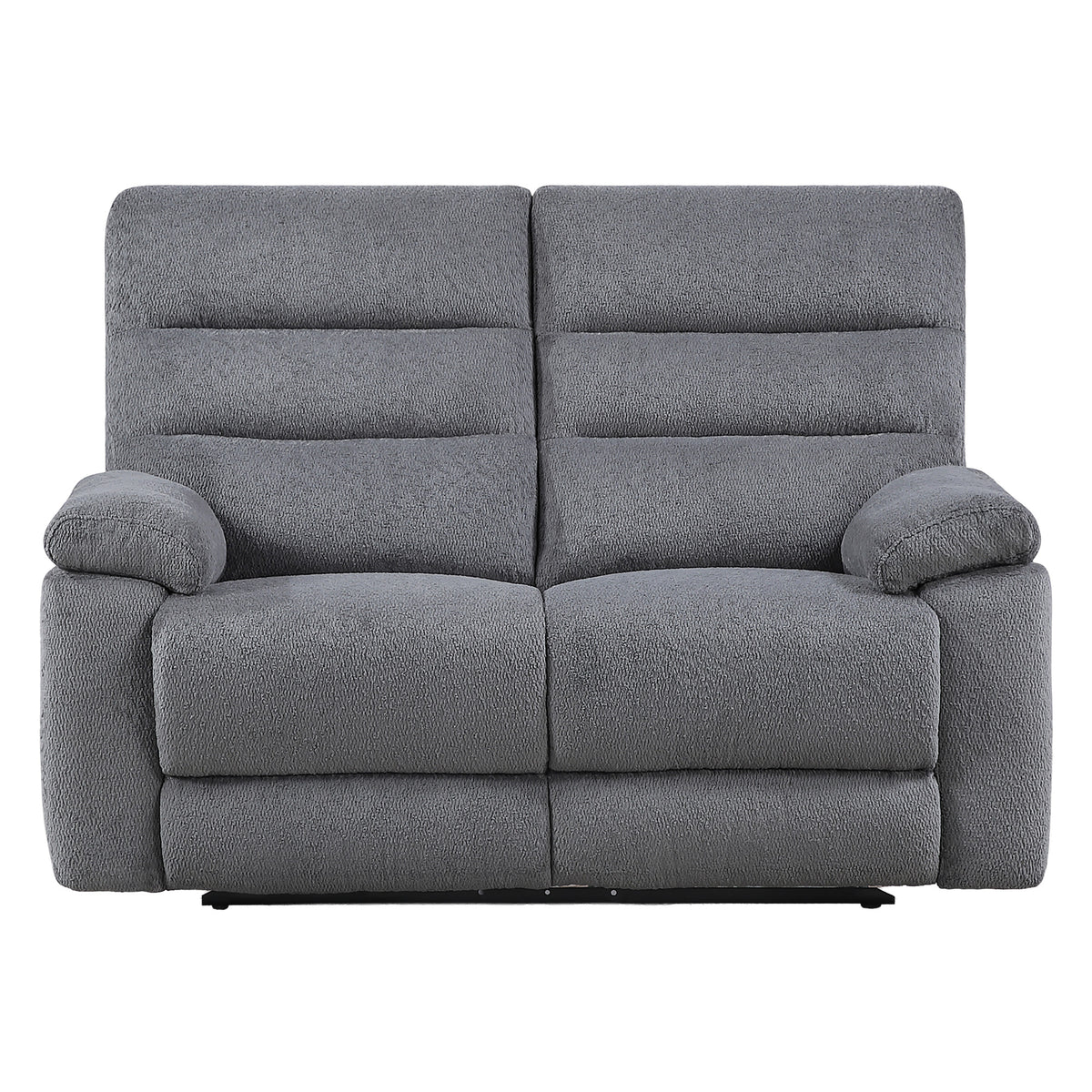Cozy Gray Manual Recliner Loveseat from Steve Silver - Luna Furniture