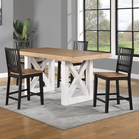 Magnolia 5-Piece 80-96-inch Counter Height Dining Set(Table & 4 Counter Chairs) from Steve Silver - Luna Furniture